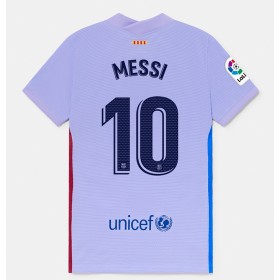 Koszulka FC Barcelona Lionel Messi 10 Wyjazdowe Stroje Piłkarskie 2021/22 Krótki Rękaw